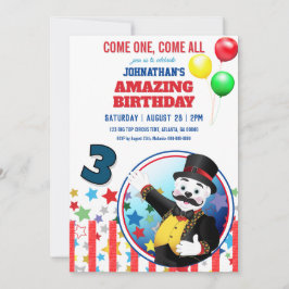 Circus Polar Bear Ringmaster Einladung