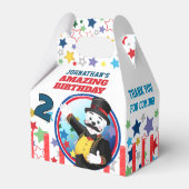 Circus Polar Bear Ringmaster Favor Boxes Geschenkschachtel (Rückseite)