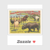 Circus Poster für Adam Forepaugh & Sells Brothers Aufkleber (Blatt)