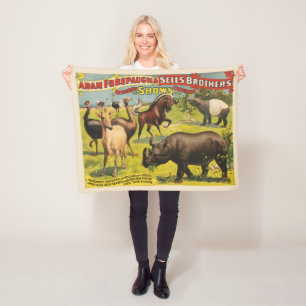 Circus Poster für Adam Forepaugh & Sells Brothers Fleecedecke