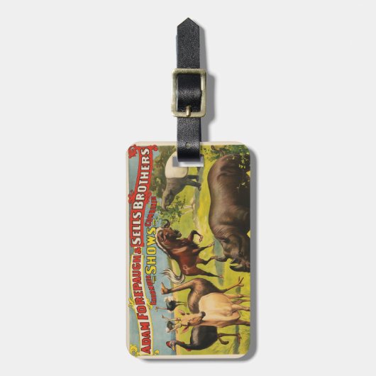 Circus Poster für Adam Forepaugh & Sells Brothers Gepäckanhänger (Vorderseite vertikal)