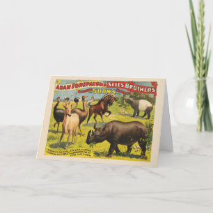 Circus Poster für Adam Forepaugh & Sells Brothers Karte