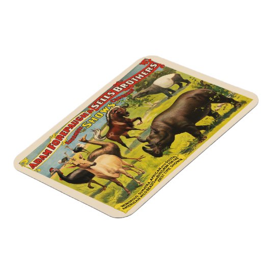 Circus Poster für Adam Forepaugh & Sells Brothers Magnet (Linke Seite)
