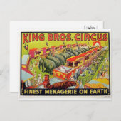 Circus Poster Postkarte (Vorne/Hinten)