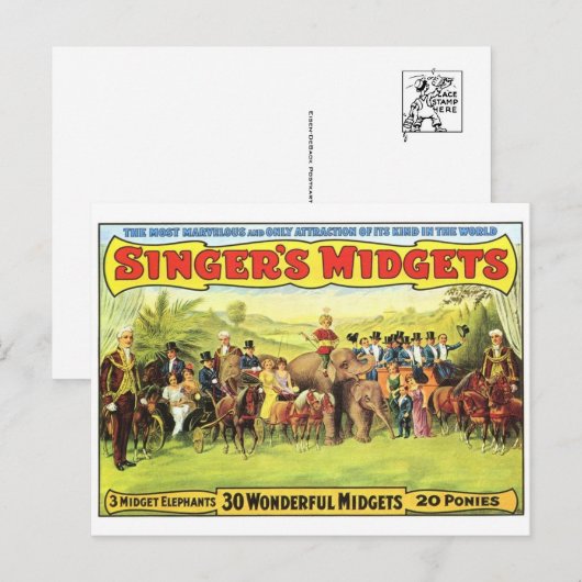 Circus Poster Postkarte (Vorne/Hinten)