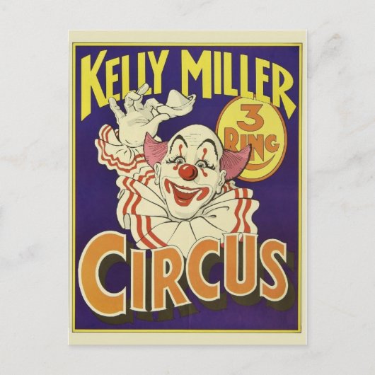 Circus Poster Postkarte (Vorderseite)