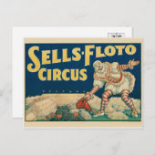 Circus Poster Postkarte (Vorne/Hinten)