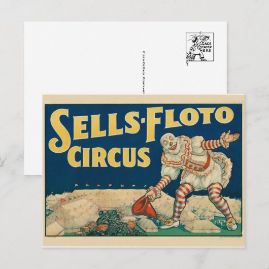 Circus Poster Postkarte (Vorne/Hinten)