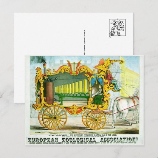 Circus Poster Postkarte (Vorne/Hinten)