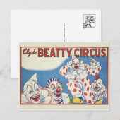 Circus Poster Postkarte (Vorne/Hinten)