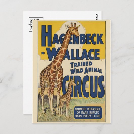 Circus Poster Postkarte (Vorne/Hinten)
