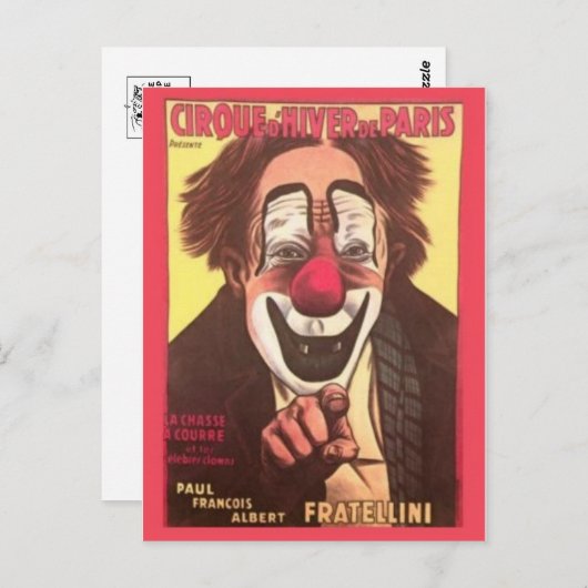 Circus Poster Postkarte (Vorne/Hinten)