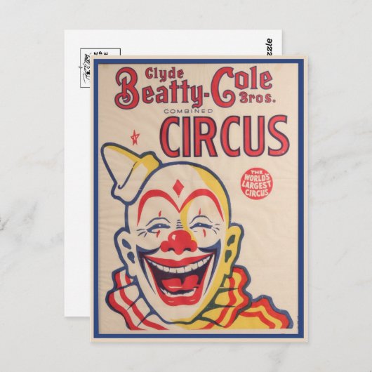 Circus Poster Postkarte (Vorne/Hinten)