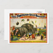 Circus Poster Postkarte (Vorne/Hinten)