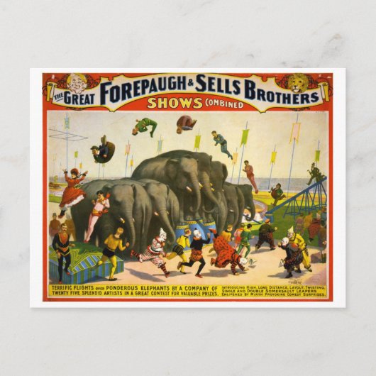Circus Poster Postkarte (Vorderseite)