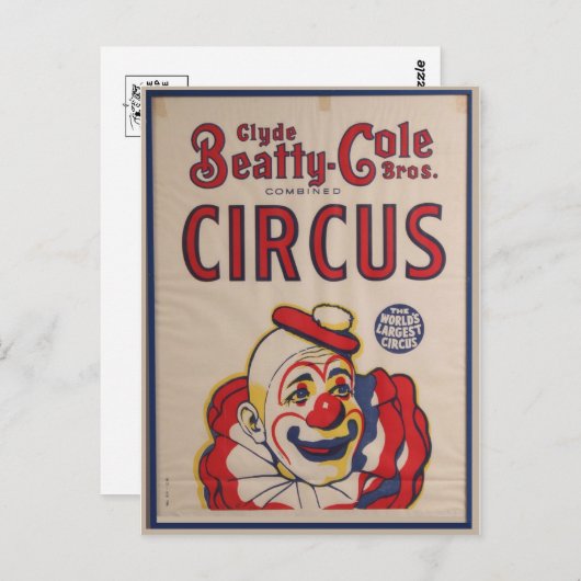 Circus Poster Postkarte (Vorne/Hinten)