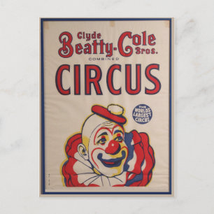 Circus Poster Postkarte