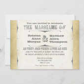 Circus Poster Style - Ombre Zickzack Stripe Zig Za Einladung (Rückseite)