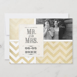 Circus Poster Style - Ombre Zickzack Stripe Zig Za Einladung