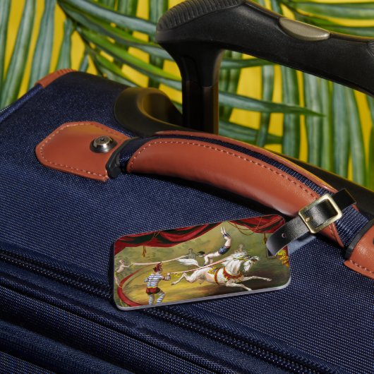 Circus Poster zeigt Acrobat Darstellend auf Pferd. Gepäckanhänger (Vorderseite Insitu 3)