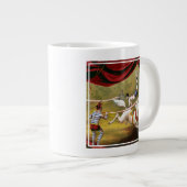 Circus Poster zeigt Acrobat Darstellend auf Pferd. Jumbo-Tasse (Vorderseite Rechts)