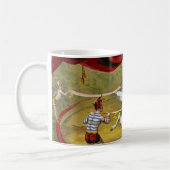 Circus Poster zeigt Acrobat Darstellend auf Pferd. Kaffeetasse (Links)