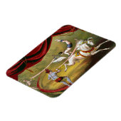 Circus Poster zeigt Acrobat Darstellend auf Pferd. Magnet (Linke Seite)