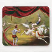 Circus Poster zeigt Acrobat Darstellend auf Pferd. Mousepad (Vorne)
