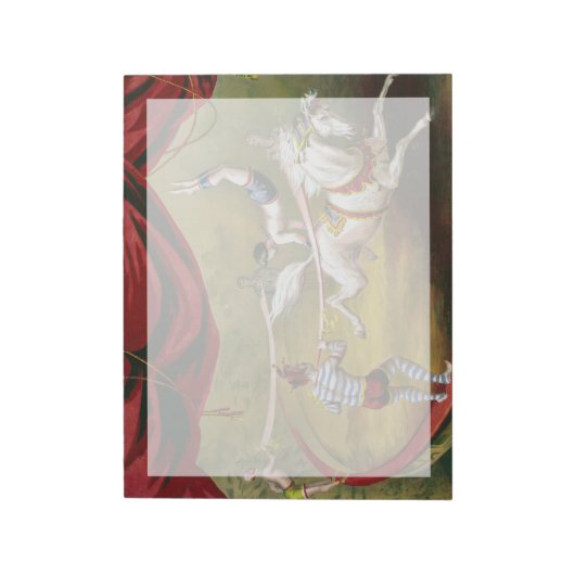 Circus Poster zeigt Acrobat Darstellend auf Pferd. Notizblock (Rotiert)