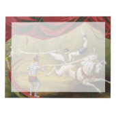Circus Poster zeigt Acrobat Darstellend auf Pferd. Notizblock (Vorderseite)