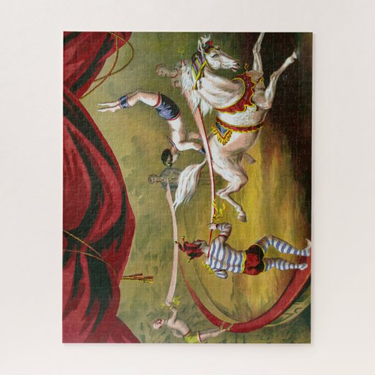 Circus Poster zeigt Acrobat Darstellend auf Pferd. Puzzle (Vertikal)