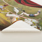 Circus Poster zeigt Acrobat Darstellend auf Pferd. Sherpadecke (3/4)