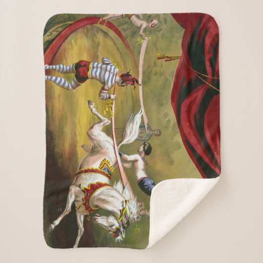 Circus Poster zeigt Acrobat Darstellend auf Pferd. Sherpadecke (Vorderseite)