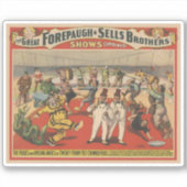 Circus Poster zeigt die erstaunliche Antik von Clo Aufkleber (Vorderseite)