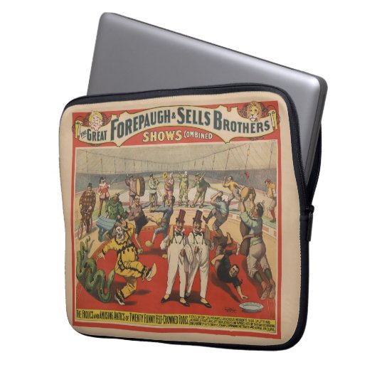 Circus Poster zeigt die erstaunliche Antik von Clo Laptopschutzhülle (Vorderseite Links)
