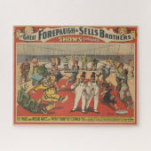 Circus Poster zeigt die erstaunliche Antik von Clo Puzzle (Horizontal)