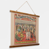 Circus Poster zeigt die erstaunliche Antik von Clo Wandteppich Mit Holzrahmen (Gewinkelt)