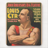 Circus Poster zeigt Louis Cyr mit überquerten Waff Mousepad (Vorne)