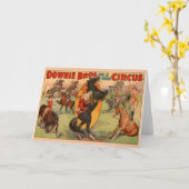 Circus Poster zeigt viele Pferde, die Stunts mache Karte (Gelbe Blume)