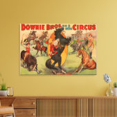 Circus Poster zeigt viele Pferde, die Stunts mache Leinwanddruck (Insitu (Wohnzimmer))