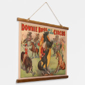 Circus Poster zeigt viele Pferde, die Stunts mache Wandteppich Mit Holzrahmen (Gewinkelt)