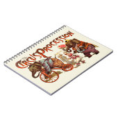 Circus Procession Elephant Antique Notizblock (Linke Seite)