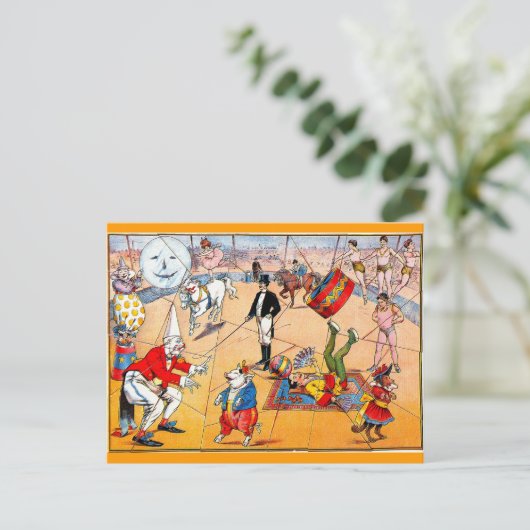 Circus Puzzle - Postkarte (Stehend Vorderseite)