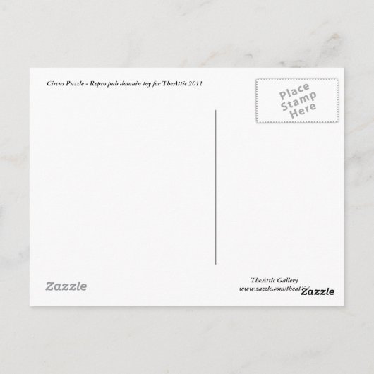 Circus Puzzle - Postkarte (Rückseite)