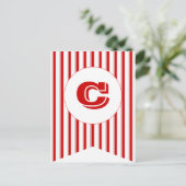 Circus Red Party Flag Bunting Banner Post Card Postkarte (Stehend Vorderseite)