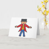 Circus Ringmaster Karte (Gelbe Blume)