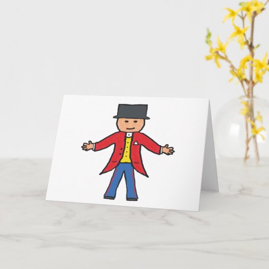 Circus Ringmaster Karte (Gelbe Blume)