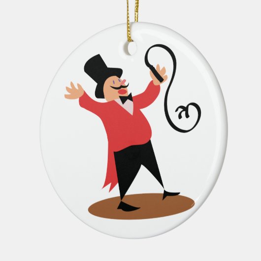 Circus Ringmaster Keramik Ornament (Links)