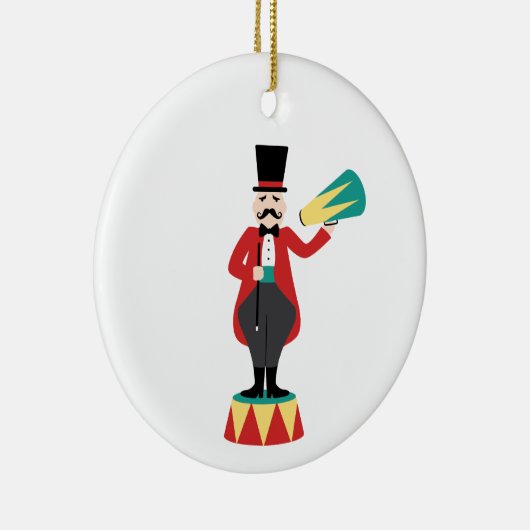 Circus Ringmaster Keramik Ornament (Rechts)
