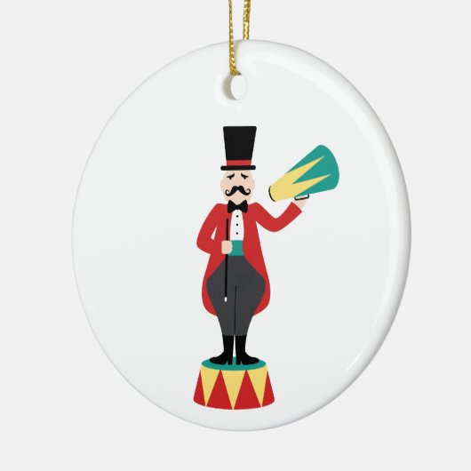 Circus Ringmaster Keramik Ornament (Links)
